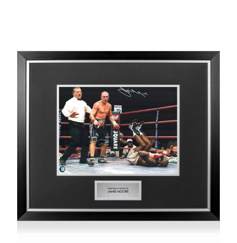 Premium Framed Jamie Moore Signed Photo - Andrew Facey On Floor