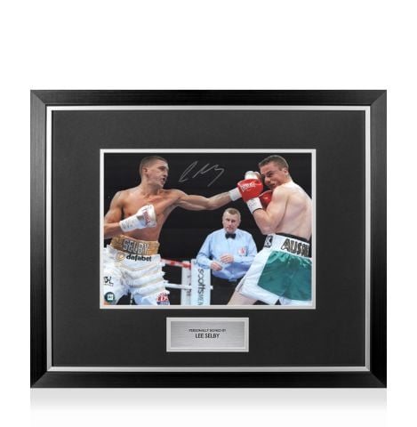 Premium Framed Lee Selby Signed Photo - vs Joel Brunker