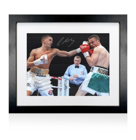 Framed Lee Selby Signed Photo - vs Joel Brunker
