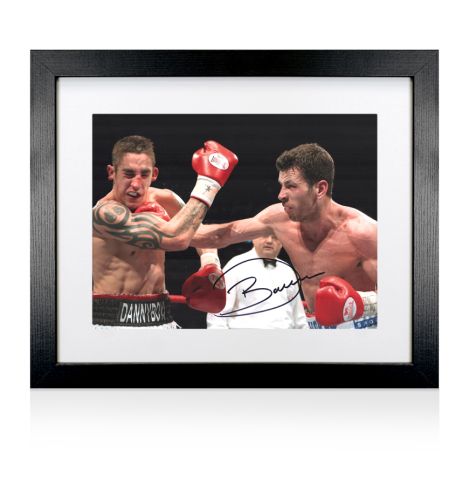 Framed Darren Barker Signed Photo - vs Danny Butler