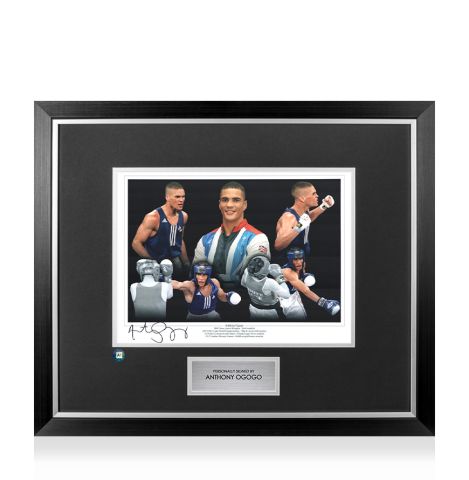 Premium Framed Anthony Ogogo Signed Photo - Olympics Montage