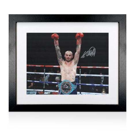 Framed Kevin Mitchell Signed Photo - Arms Up Celebration, Landscape