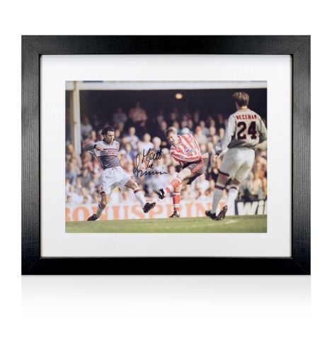 Framed Matt Le Tissier Signed Southampton Photo - Southampton vs Manchester United