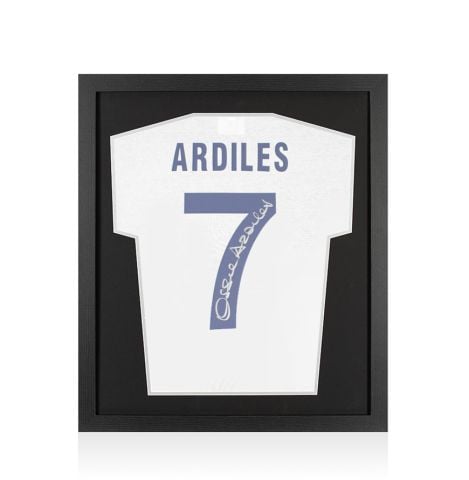 Framed Ossie Ardiles Signed Tottenham Hotspur Shirt - 1978, Number 7 - Compact