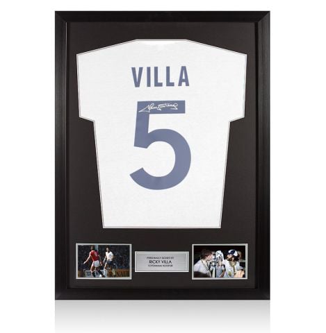 Framed Ricky Villa Signed Tottenham Hotspur Shirt - 1981, Number 5