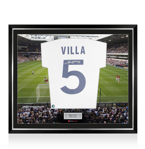 Framed Ricky Villa Signed Tottenham Hotspur Shirt: 1981, Number 5 - The Stadium Collection