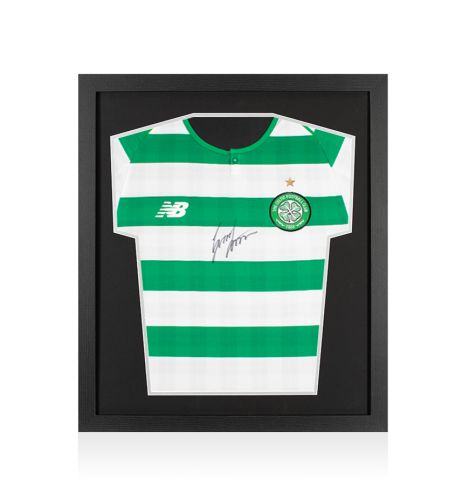 Framed Gordon Strachan Signed Celtic Shirt - 2018-19 - Compact