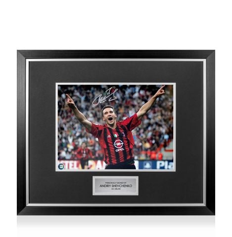 Premium Framed Andriy Shevchenko Signed AC Milan Photo: Champions League