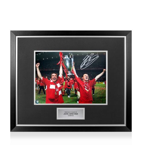 Premium Framed John Arne Riise Signed Liverpool Photo: 2005 Champions League Winner