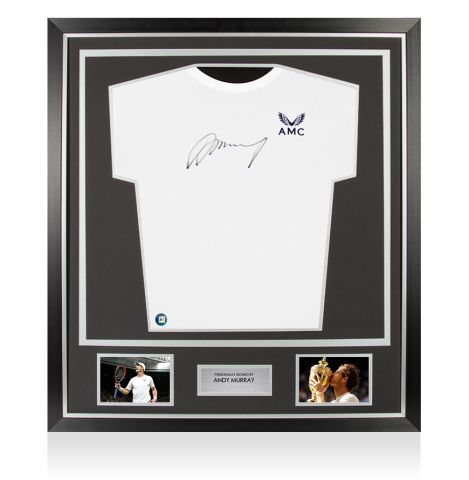 Framed Sir Andy Murray Signed Tennis Shirt: AMC - Premium