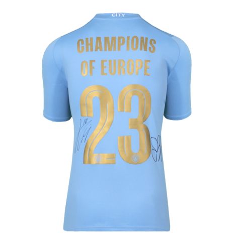 Jack Grealish & Erling Haaland Signed Manchester City Shirt: Home, 2023-24