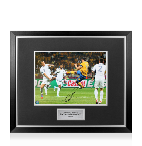 Premium Framed Zlatan Ibrahimovic Signed Sweden Photo: EURO 2012 Goal