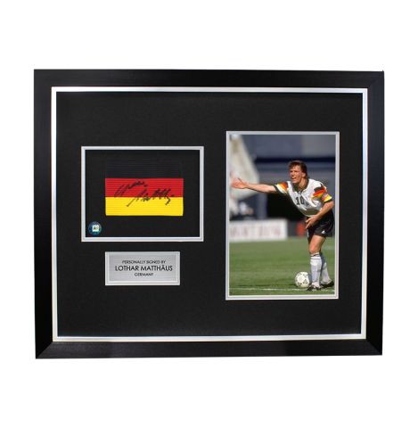 Lothar Matthaus Signed and Framed Germany Captain's Armband