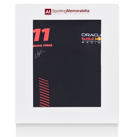 Sergio Perez Signed Red Bull Racing Shirt - Gift Box