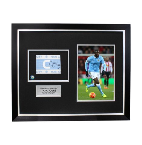 Yaya Toure Signed and Framed Manchester City Captain's Armband