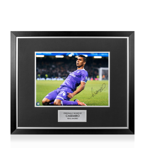 Premium Framed Casemiro Signed Real Madrid Photo: Champions League Final Goal