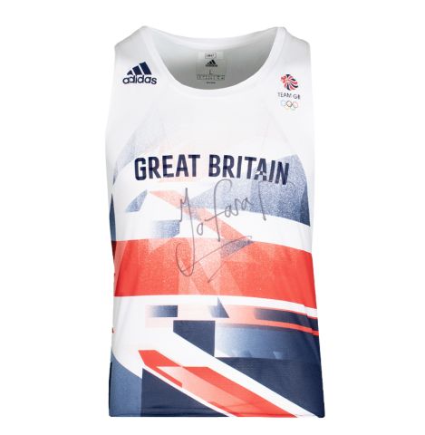 Sir Mo Farah Front Signed Team GB Running Vest