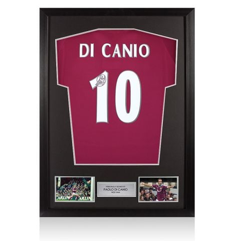 Framed Paolo Di Canio Signed West Ham United Shirt: Home, 2000-01