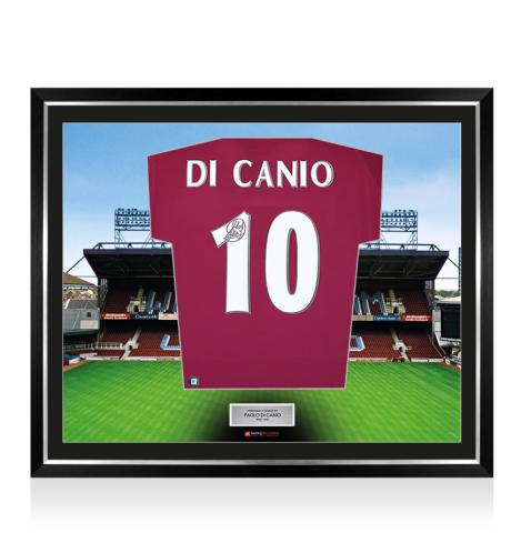 Framed Paolo Di Canio Signed West Ham United Shirt: Home, 2000-01 - The Stadium Collection