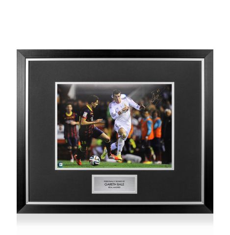Premium Framed Gareth Bale Signed Real Madrid Photo: Copa Del Rey Wonder Goal 