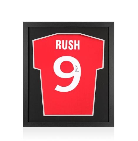 Framed Ian Rush Signed Liverpool Shirt - 1984, Number 9  - Compact