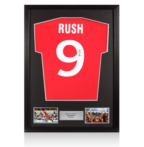 Framed Ian Rush Signed Liverpool Shirt - 1984, Number 9