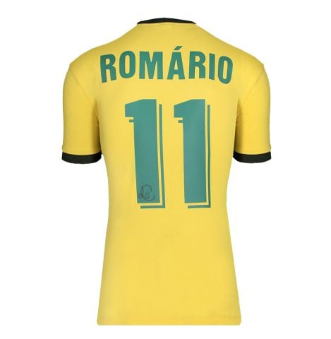 Romario Signed Brazil Shirt: Home, 1970-71