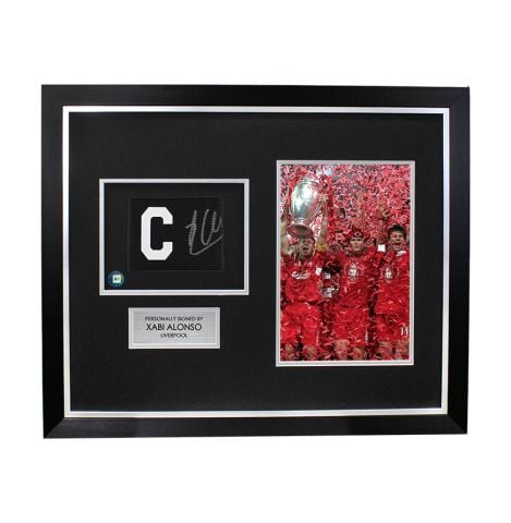 Xabi Alonso Signed and Framed Captain's Armband