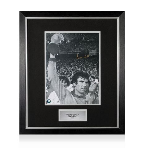 Premium Framed Dino Zoff Signed Italy Photo - 1982 FIFA World Cup Winner