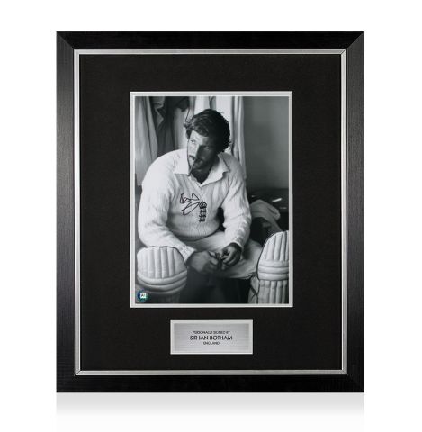 Premium Framed Sir Ian Botham Signed England Cricket Photo - 1981 Cigar Headingley 