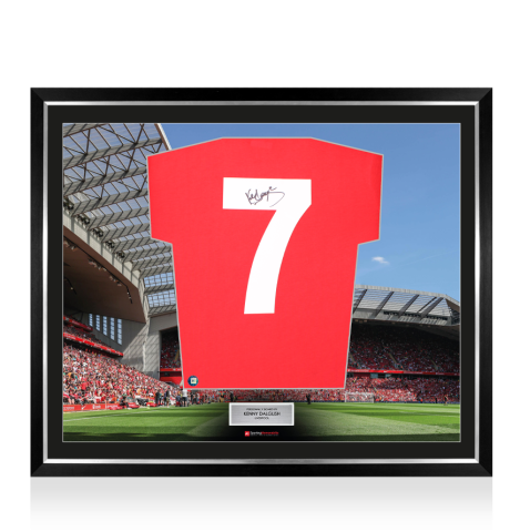 Framed Kenny Dalglish Signed Liverpool Shirt: Home, 1978-79 - The Stadium Collection