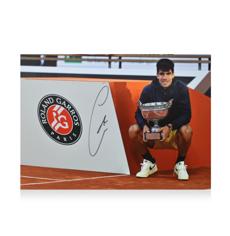 Carlos Alcaraz Signed Photo: Roland Garros 2024 Winner (11.75 X 8.25)