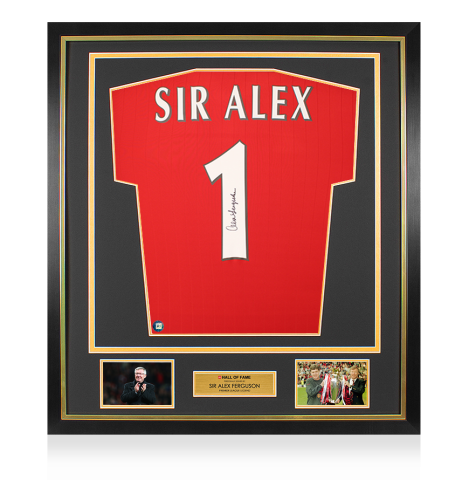 Framed Sir Alex Ferguson Signed Manchester United Shirt: Hall of Fame Edition