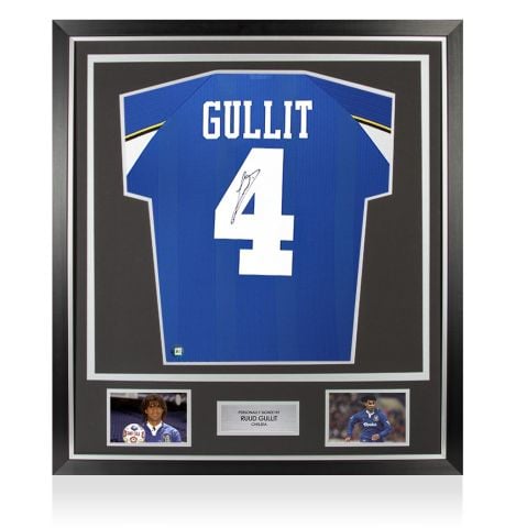 Framed Ruud Gullit Signed Chelsea Shirt: 1998-99 - Premium