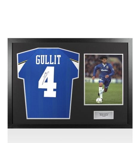 Framed Ruud Gullit Signed Chelsea Shirt: 1998-99 - Panoramic