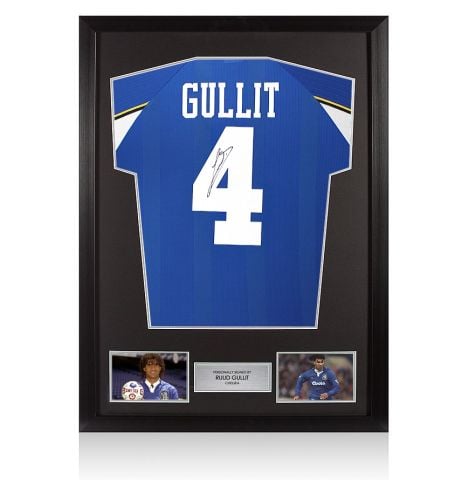 Framed Ruud Gullit Signed Chelsea Shirt: 1998-99