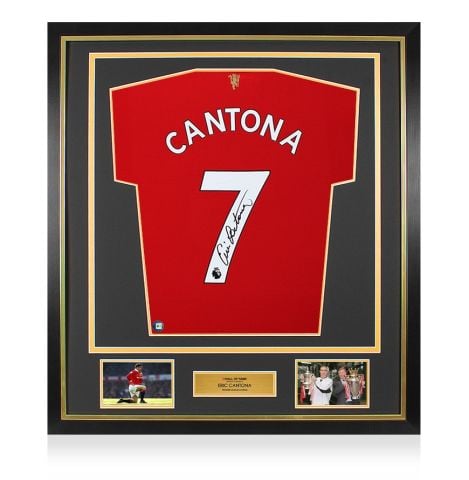 Framed Eric Cantona Signed Manchester United Shirt: Hall of Fame Edition