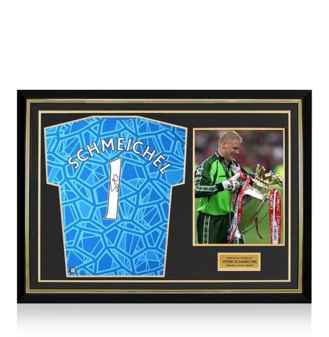 Peter Schmeichel Back Signed Manchester United Shirt: Premier League Winner Edition