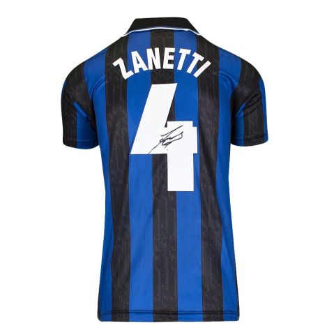 Javier Zanetti Signed Inter Milan Shirt: Home, 1998-99