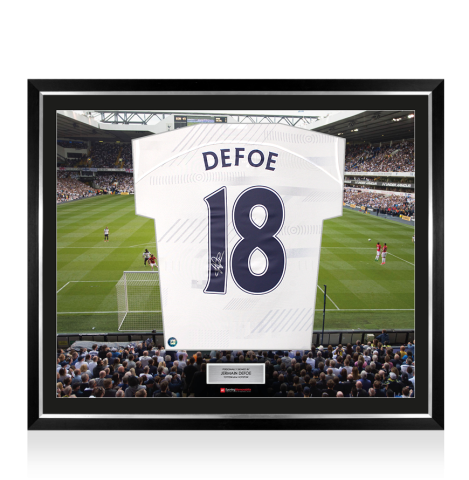 Framed Jermain Defoe Signed Tottenham Hotspur Shirt: Home, 2023-24 - The Stadium Collection