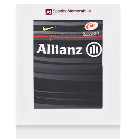 Maro Itoje Signed Saracens Shirt: Home, 2014-15 - Gift Box