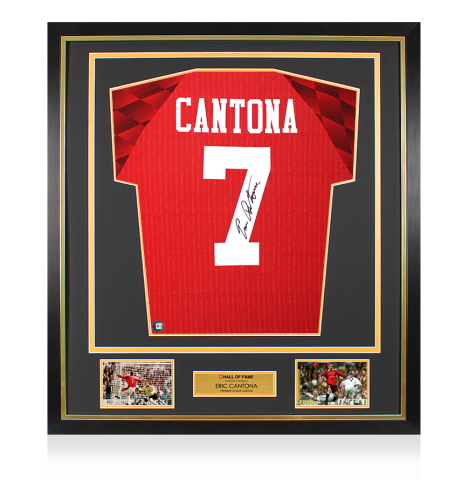 Framed Eric Cantona Signed Manchester United Shirt: Hall of Fame Edition