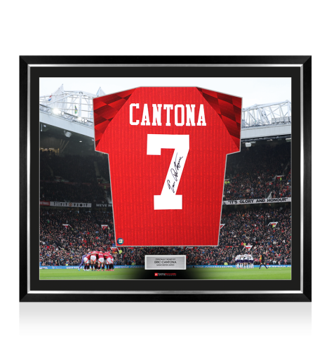 Framed Eric Cantona Signed Manchester United Shirt: Home, 1996-97 - The Stadium Collection