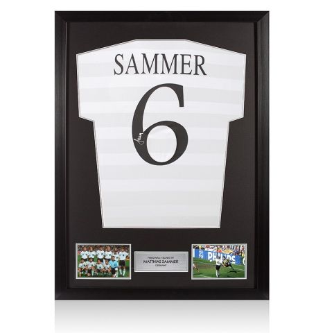 Framed Matthias Sammer Signed Germany Shirt: Home
