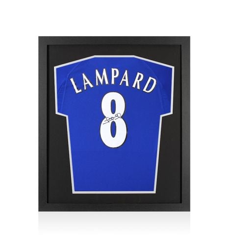 Framed Frank Lampard Signed Chelsea Shirt: Home, 2000-01 - Compact