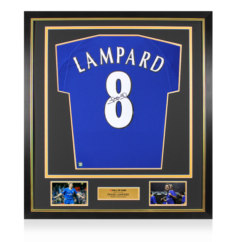 Framed Frank Lampard Signed Chelsea Shirt: Hall of Fame Edition