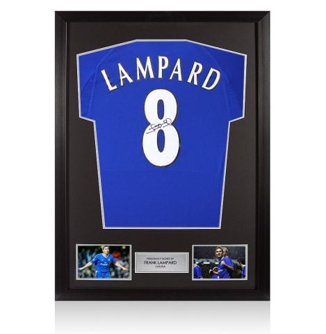 Framed Frank Lampard Signed Chelsea Shirt: Home, 2000-01