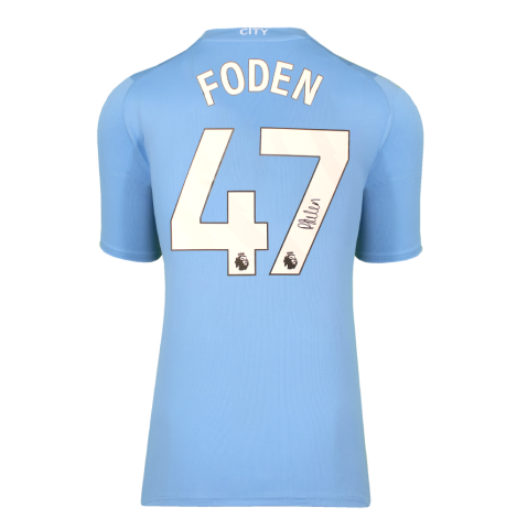 Phil Foden Signed Manchester City Shirt: Home, 2023-24 - Gift Box