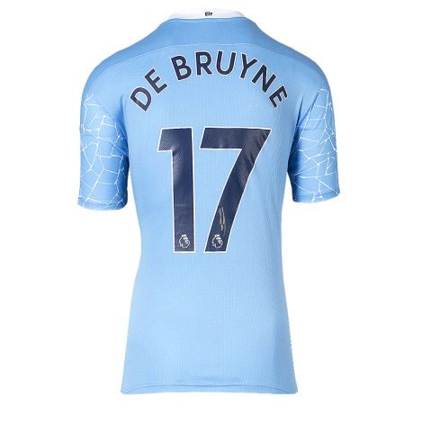Kevin De Bruyne Signed Manchester City Shirt: Home, 2020-21