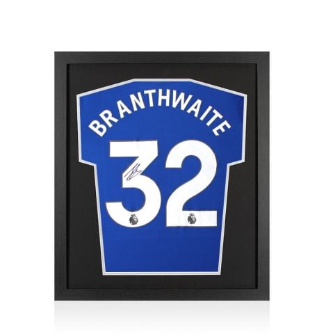 Framed Jarrad Branthwaite Signed Everton Shirt: Home, 2023-24 - Compact